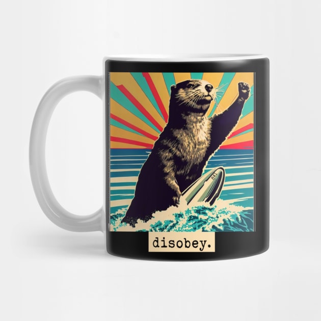 disobey. surfing otter 841 [white background] by REDWOOD9